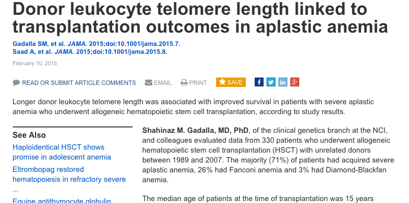 donor cells in aplastic anemia